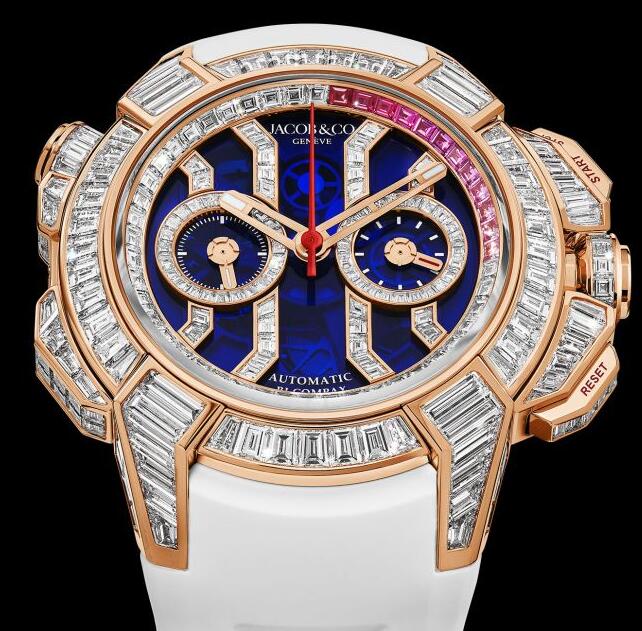 Jacob & Co. EPIC X CHRONO BAGUETTE BLUE MINERAL CRYSTAL ROSE GOLD Watch Replica EC422.40.BW.AA.A Jacob and Co Watch Price Jacob & Co. EPIC X CHRONO BAGUETTE BLUE MINERAL CRYSTAL ROSE GOLD Watch Replica EC422.40.BW.AA.A Jacob and Co Watch Price